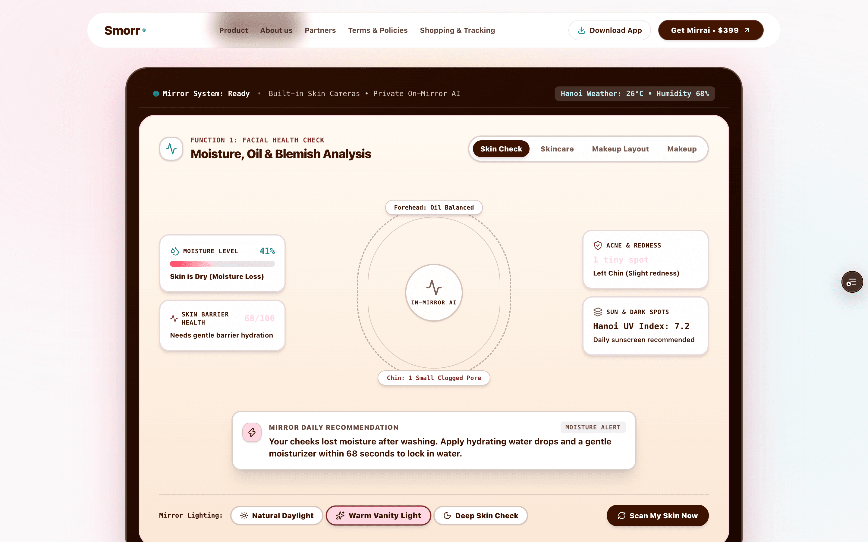 FRAME 01 // Interactive in-browser mirror HUD.